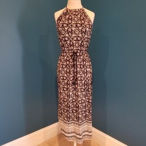 Lucky Brand Block Floral Halter Style Dress XS NWT